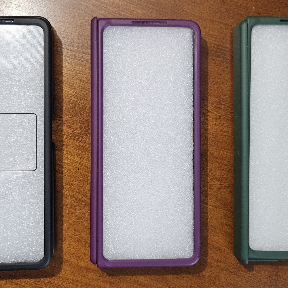 Samsung Z-Fold 5 -Purple, Green, and Black Phone Cases